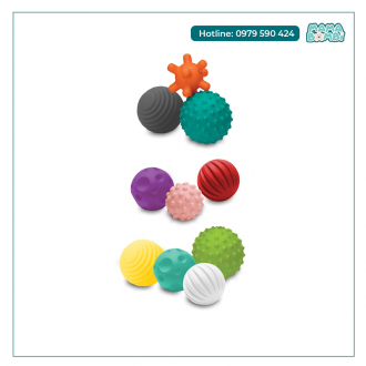 Đồ chơi Infantino - textured multi ball set (10pcs) - Set 10 Bóng Cảm Giác