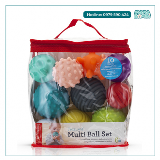 Đồ chơi Infantino - textured multi ball set (10pcs) - Set 10 Bóng Cảm Giác