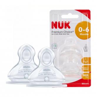 Bộ 2 núm ti NUK Silicone S1 - size S cho bé 0m+