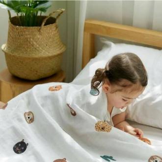 DONO&DONO chăn cotton LIGHT hình hổ 106*106