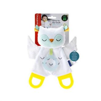 Đồ Chơi Vải Kiêm Gặm Nướu Hình Chú Cú Phát Sáng Trong Bóng Tối Infantino - Glow-in-the-Dark Cuddle & Teether Owl