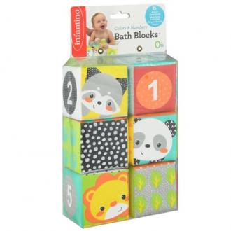 Đồ chơi Infantino Colors & numbers bath blocks-Đồ Chơi Tắm Hình Khối Và Số