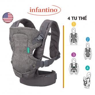 Địu Infantino Flip 4-in-1 Convertible Carrier 4 tư thế, chính hãng của Mỹ