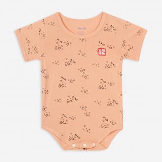 Bộ body chip cộc tay vải tre màu Be xinh xẻo, 12-18m