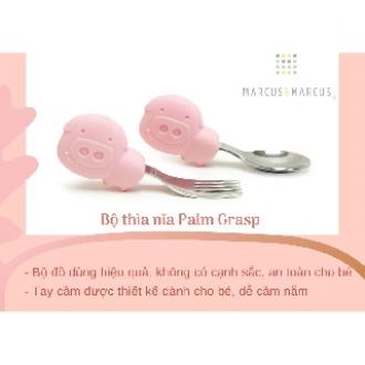 Bộ thìa nĩa tập ăn cho bé Palm Grasp Marcus & Marcus, từ 18 tháng - Pokey 