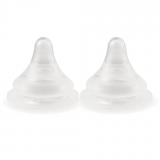 Núm ty Silicone bình Mother K Hàn Quốc size M 2-4 tháng – set đôi