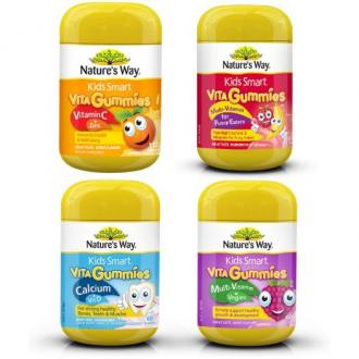 Kẹo nhai vitamin kids gummies tổng hợp 60 viên 3Y+ - bổ sung vitamin cho trẻ biếng ăn