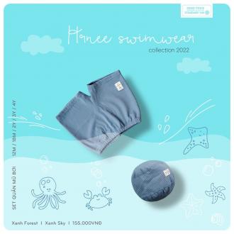 Set quần mũ bơi xanh sky Organic H.R.N.E.E