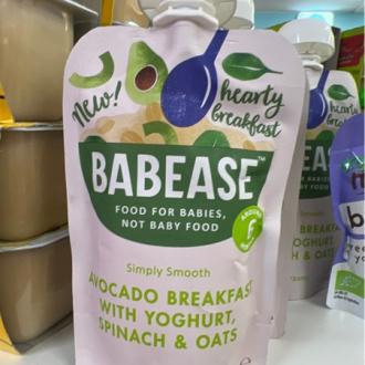 SỮA CHUA HY LẠP BABEASE cho bé từ 6 tháng vị yoghurt, spinach & oats