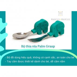 Bộ thìa nĩa tập ăn cho bé Palm Grasp Marcus & Marcus, từ 18 tháng - Ollie