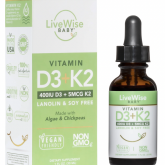 VITAMIN D3K2 ORGANIC LIVEWISE CHO BÉ TỪ SƠ SINH