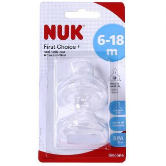 Bộ 2 núm ti NUK Silicone size M cho bé 