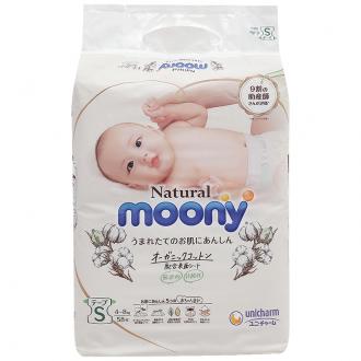 Bỉm MOONY NATURAL trắng từ bông hữu cơ, nội địa nhật đủ size